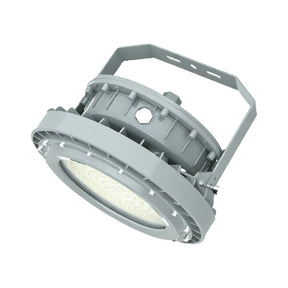 200W C1D1 explosion proof LED high bay light, 28,000lm 4000K, for oil gas and hazardous refinery facility lighting.