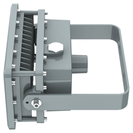 Top detail of the compact driver compartment on a 20W Class I Div 2 LED square explosion proof flood light fixture.