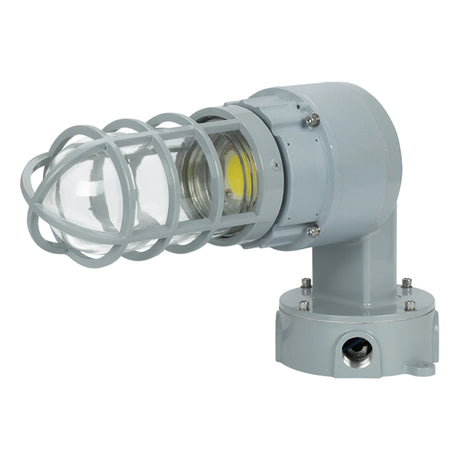 Optical view of 20W C1D2 LED explosion proof jelly jar light, providing 5000K daylight illumination in refineries.