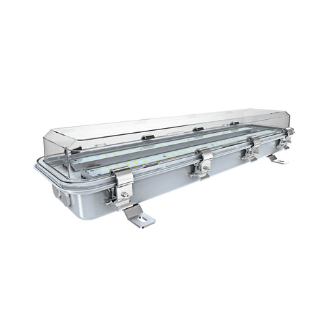 Professional 30W C1D2 LED 1x2 linear vapor proof light fixture, 3788lm 5000K, for chemical and oil plant safety.