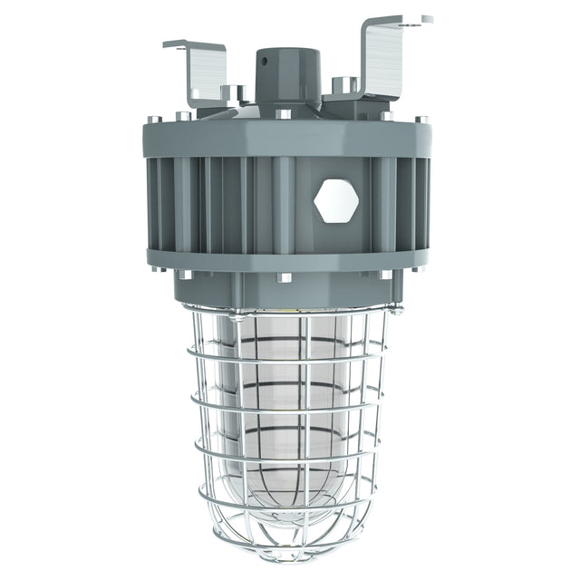 40W Class I Div 2 explosion proof LED jelly jar light, 4,200 lumens, compact hazardous area lighting for industrial sites.