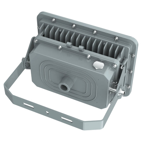 Top detail of the 480V high voltage driver compartment on a 100W Class I Div 2 LED square explosion proof flood light.