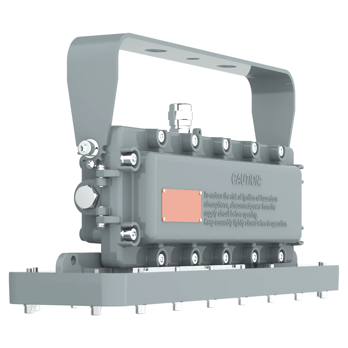 Side profile of 50W C1D1 1x2 linear high bay LED fixture, featuring corrosion-resistant housing and compact design.