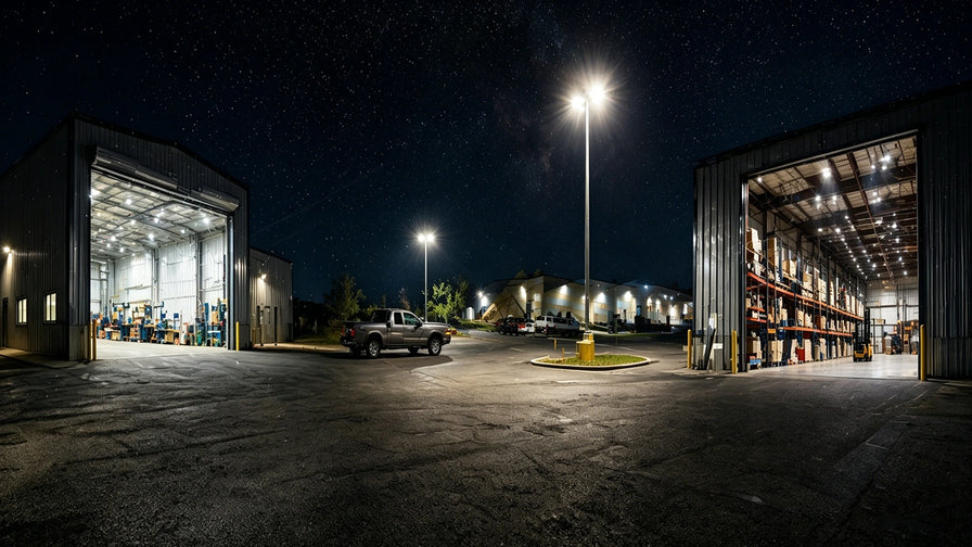LED High Bay and Area Lights for Parking Lots, Factories and Warehouses - Commercial Industrial Lighting