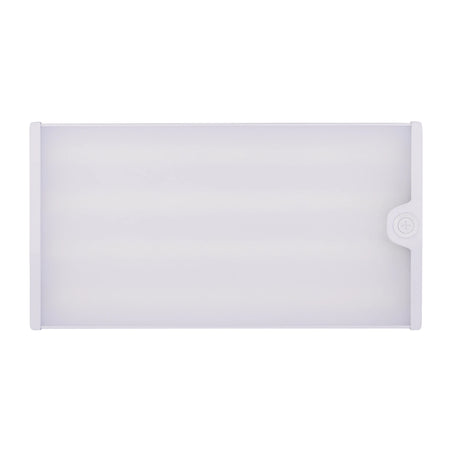 LED Linear High Bay Light 2FT Bottom View Showing LED Panel and Side Button - Selectable Wattage CCT Dimmable Shop Light