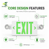 Key performance and design features of 5W Green LED Exit Sign Combo for Commercial for commercial lighting projects.