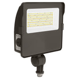 Selectable LED flood light with knuckle mount, wattage and color temperature controls