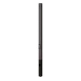 Tall square black steel light pole with direct burial base for parking lot installation