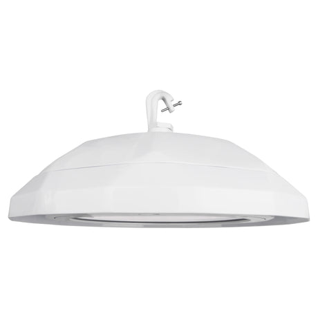 UFO LED High Bay Light Full Side Profile View with Hook Mount - Slim Low Profile Design for Warehouse and Factory
