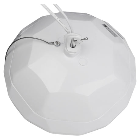 UFO LED High Bay Light Top View with PC Lens Cover and Hook Mount - 5000K Industrial Ceiling Fixture