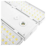 white linear high bay led fixture with selectable led modules and integrated driver compartment